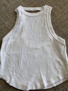 FP Movement by Free People White Ribbed Racerback Tank